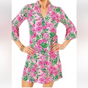 NWOT Lilly Pulitzer Sz L Hayes Dress Conch Shell Pink Koala La La